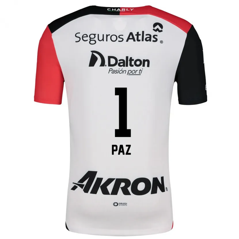 Danxen Dames Ana Gabriela Paz #1 Wit Rood Zwart Uitshirt Uittenue 2024/25 T-Shirt