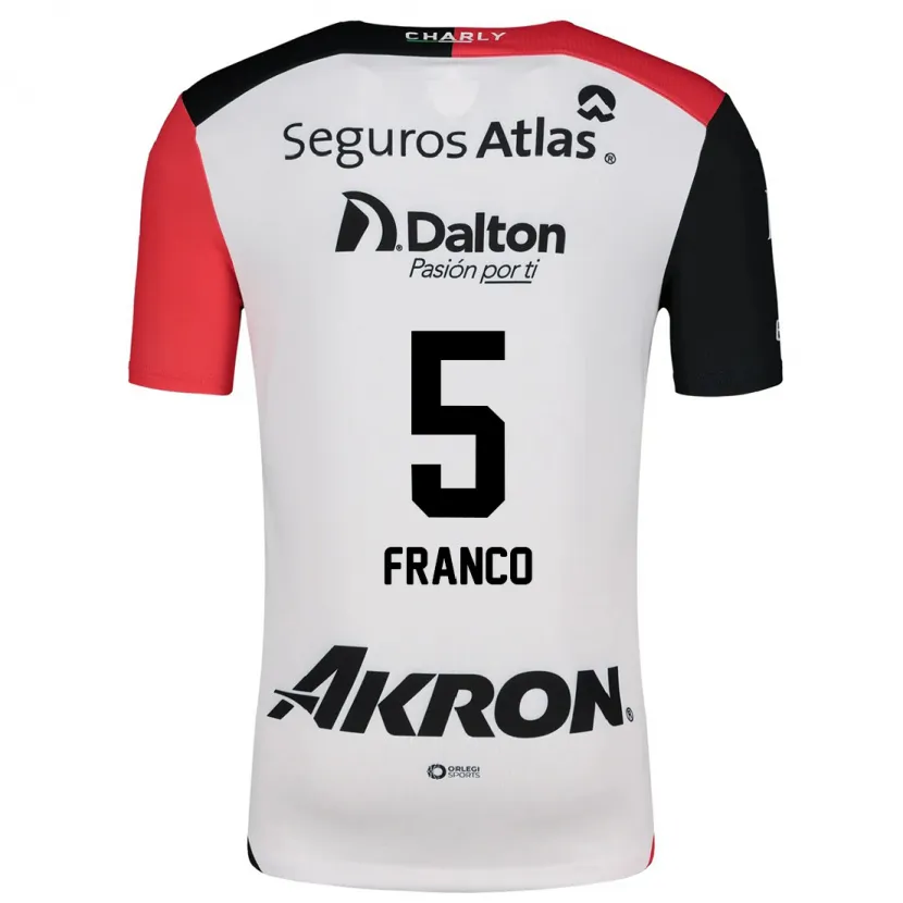 Danxen Dames Alejandra Franco #5 Wit Rood Zwart Uitshirt Uittenue 2024/25 T-Shirt