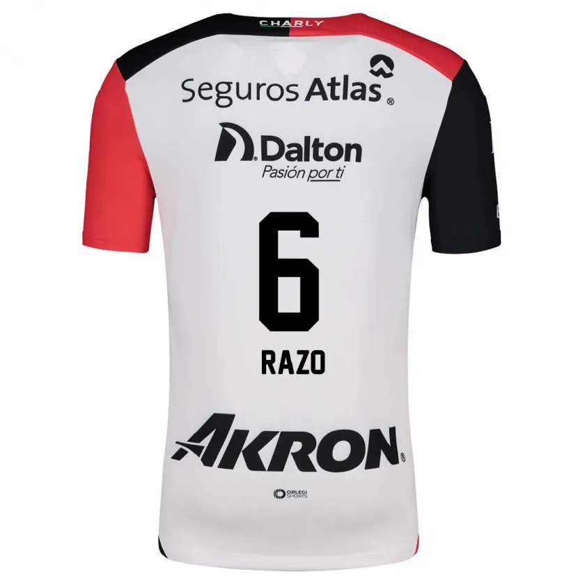 Danxen Dames Valeria Razo #6 Wit Rood Zwart Uitshirt Uittenue 2024/25 T-Shirt