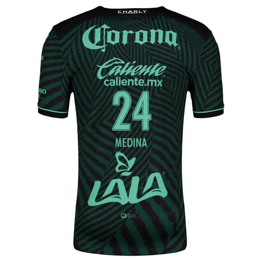 Danxen Dames Diego Medina #24 Zwart Groen Uitshirt Uittenue 2024/25 T-Shirt