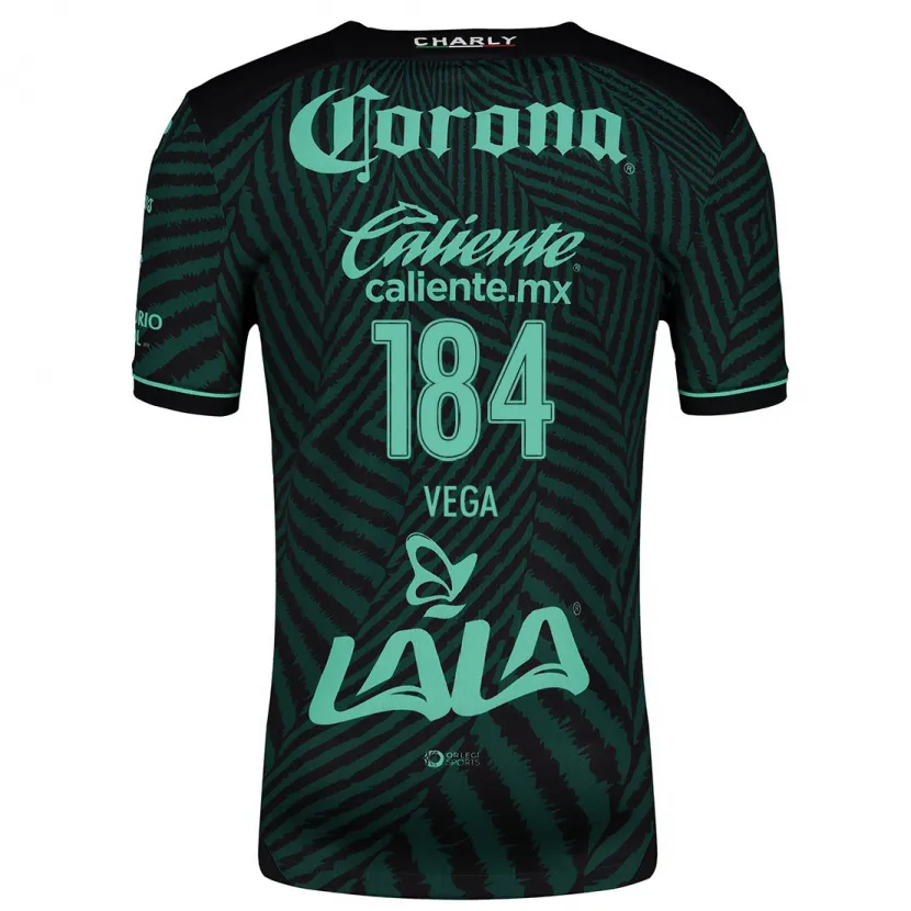 Danxen Dames Luis Vega #184 Zwart Groen Uitshirt Uittenue 2024/25 T-Shirt