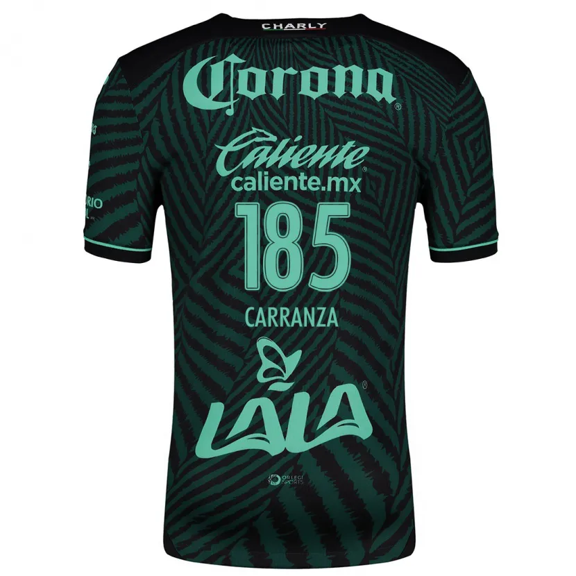 Danxen Dames Héctor Carranza #185 Zwart Groen Uitshirt Uittenue 2024/25 T-Shirt