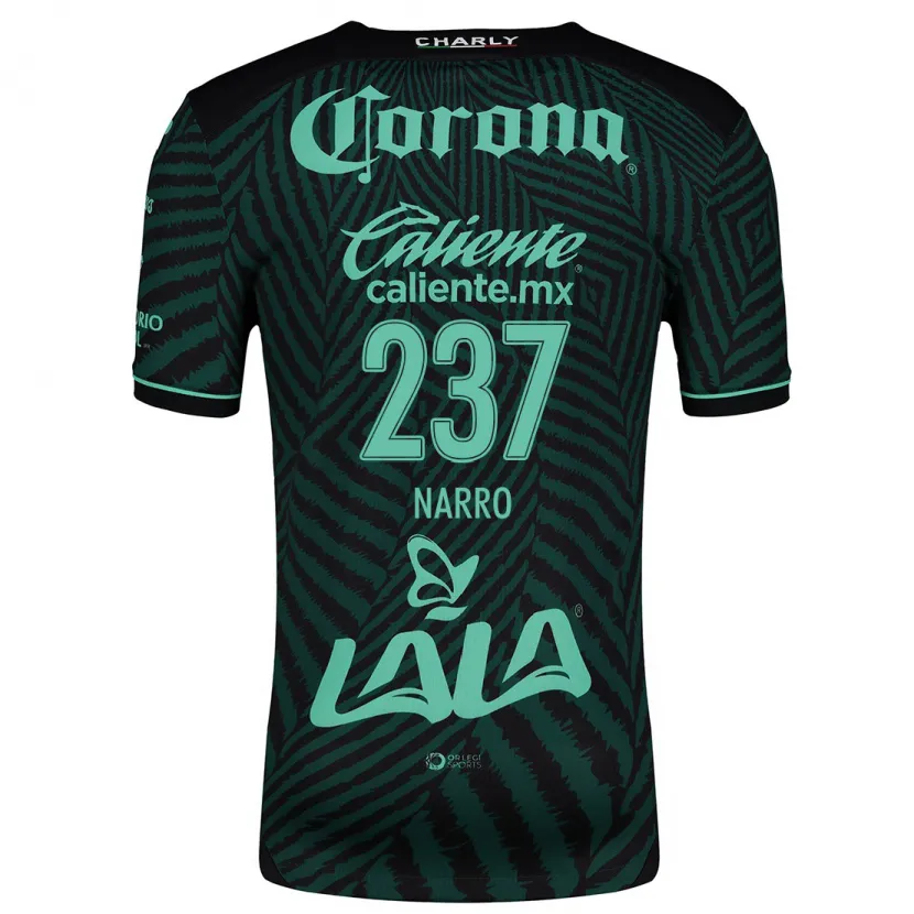 Danxen Dames Ernesto Narro #237 Zwart Groen Uitshirt Uittenue 2024/25 T-Shirt