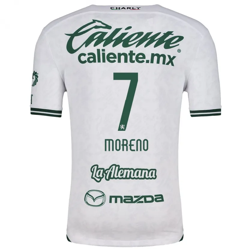 Danxen Dames Iván Moreno #7 Wit Groen Uitshirt Uittenue 2024/25 T-Shirt