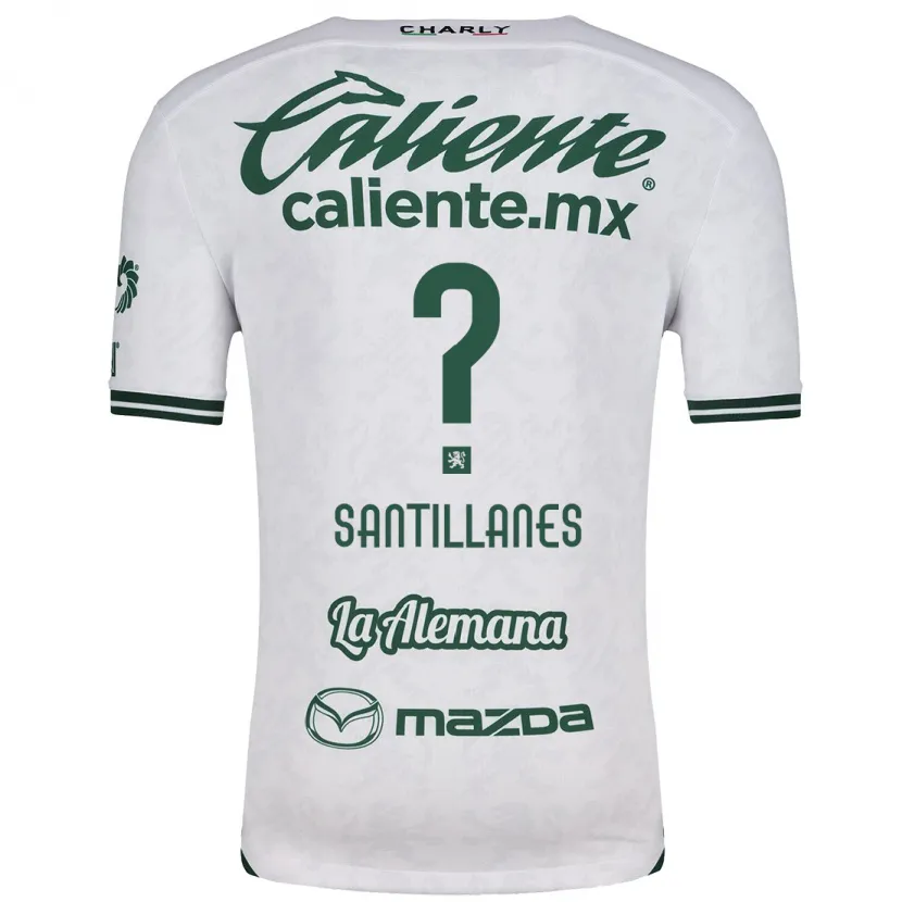 Danxen Dames Antonio Santillanes #0 Wit Groen Uitshirt Uittenue 2024/25 T-Shirt