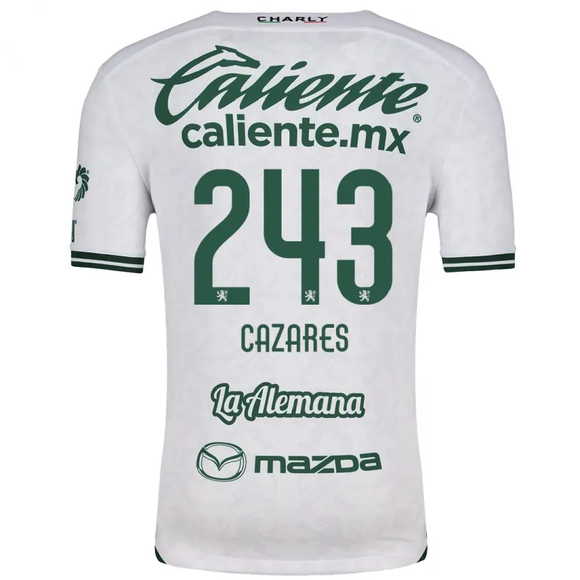 Danxen Dames Juan Cázares #243 Wit Groen Uitshirt Uittenue 2024/25 T-Shirt