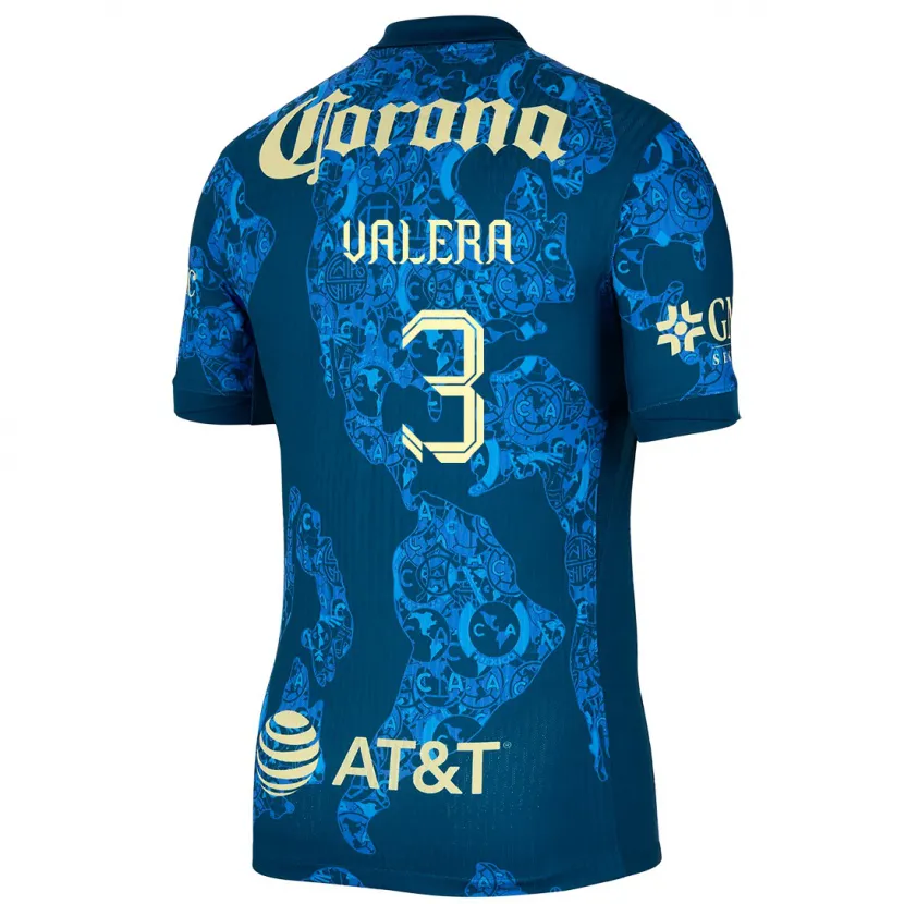 Danxen Dames Selene Valera #3 Blauw Geel Uitshirt Uittenue 2024/25 T-Shirt