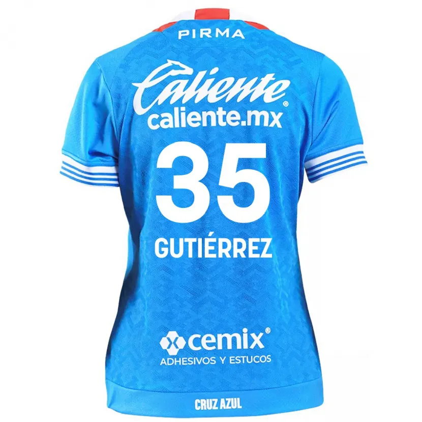 Danxen Kinderen Luis Gutiérrez #35 Hemelsblauw Thuisshirt Thuistenue 2024/25 T-Shirt