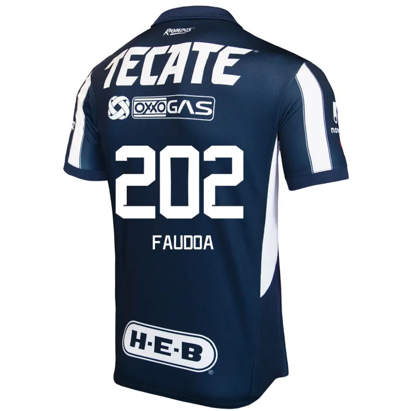 Danxen Kinderen Juan Faudoa #202 Blauw Rood Wit Thuisshirt Thuistenue 2024/25 T-Shirt