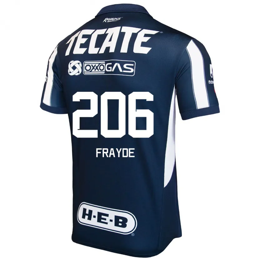 Danxen Kinderen Carlos Frayde #206 Blauw Rood Wit Thuisshirt Thuistenue 2024/25 T-Shirt