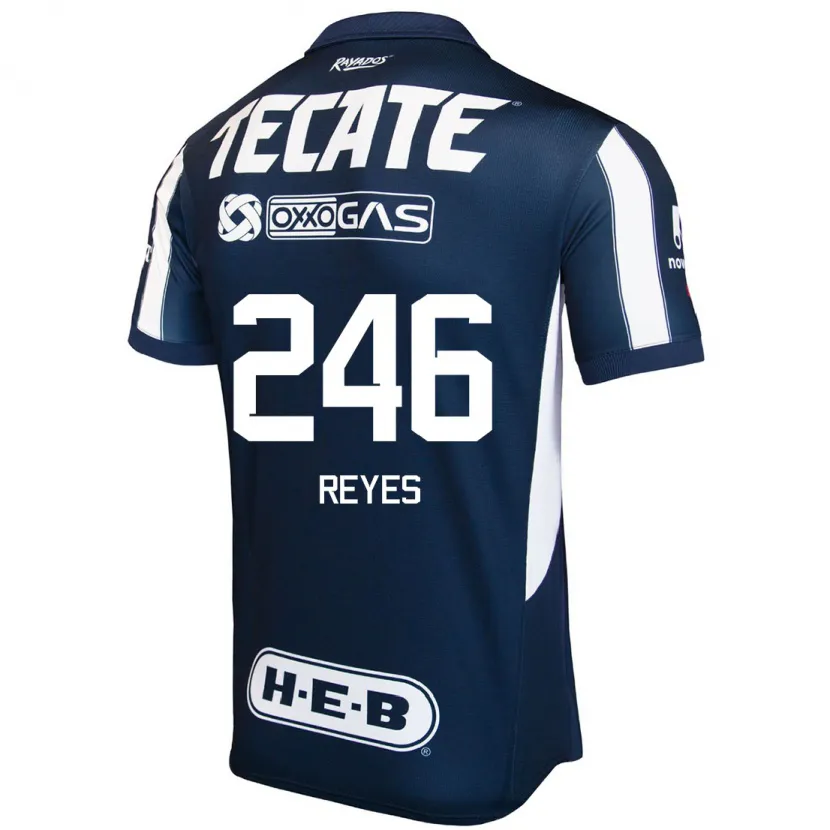 Danxen Kinderen Cristian Reyes #246 Blauw Rood Wit Thuisshirt Thuistenue 2024/25 T-Shirt