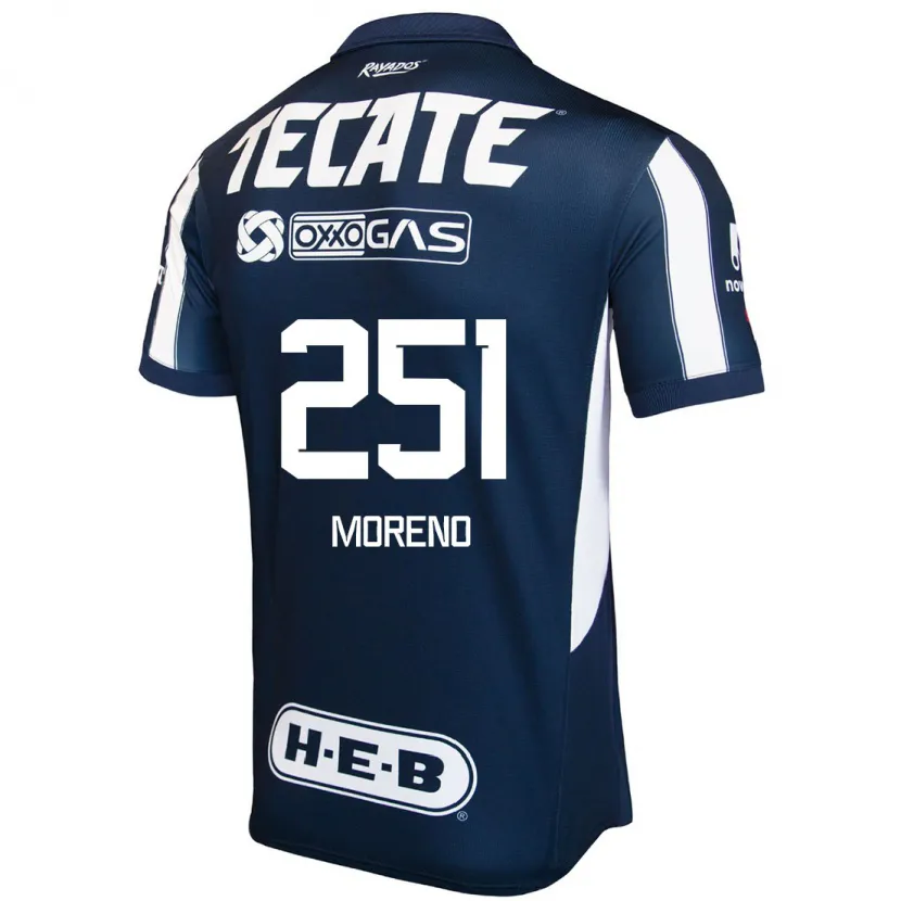 Danxen Kinderen Josué Moreno #251 Blauw Rood Wit Thuisshirt Thuistenue 2024/25 T-Shirt