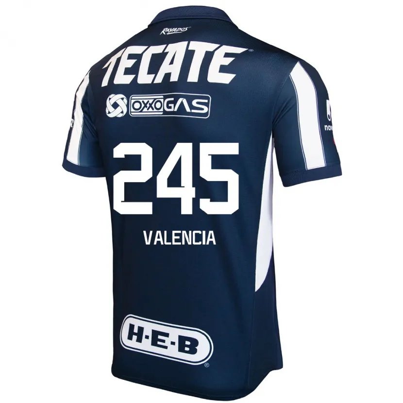 Danxen Kinderen Cristian Valencia #245 Blauw Rood Wit Thuisshirt Thuistenue 2024/25 T-Shirt