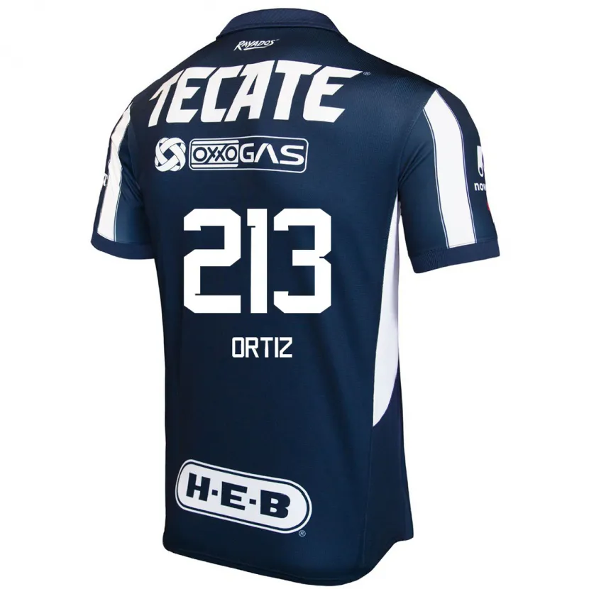 Danxen Kinderen Luis Ortiz #213 Blauw Rood Wit Thuisshirt Thuistenue 2024/25 T-Shirt