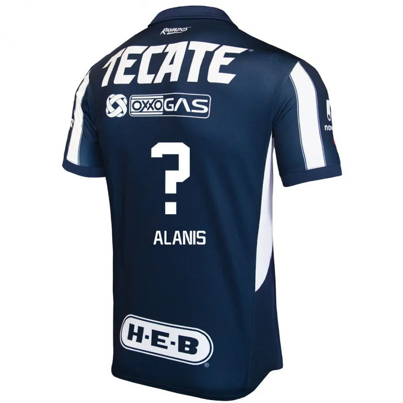 Danxen Kinderen Brian Alanís #0 Blauw Rood Wit Thuisshirt Thuistenue 2024/25 T-Shirt