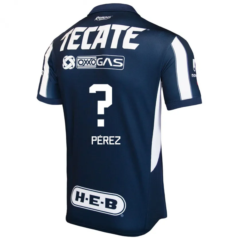 Danxen Kinderen Axel Pérez #0 Blauw Rood Wit Thuisshirt Thuistenue 2024/25 T-Shirt