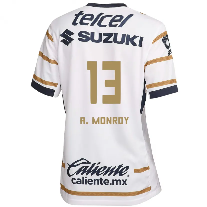 Danxen Kinderen Pablo Monroy #13 Witte Obsidiaan Thuisshirt Thuistenue 2024/25 T-Shirt