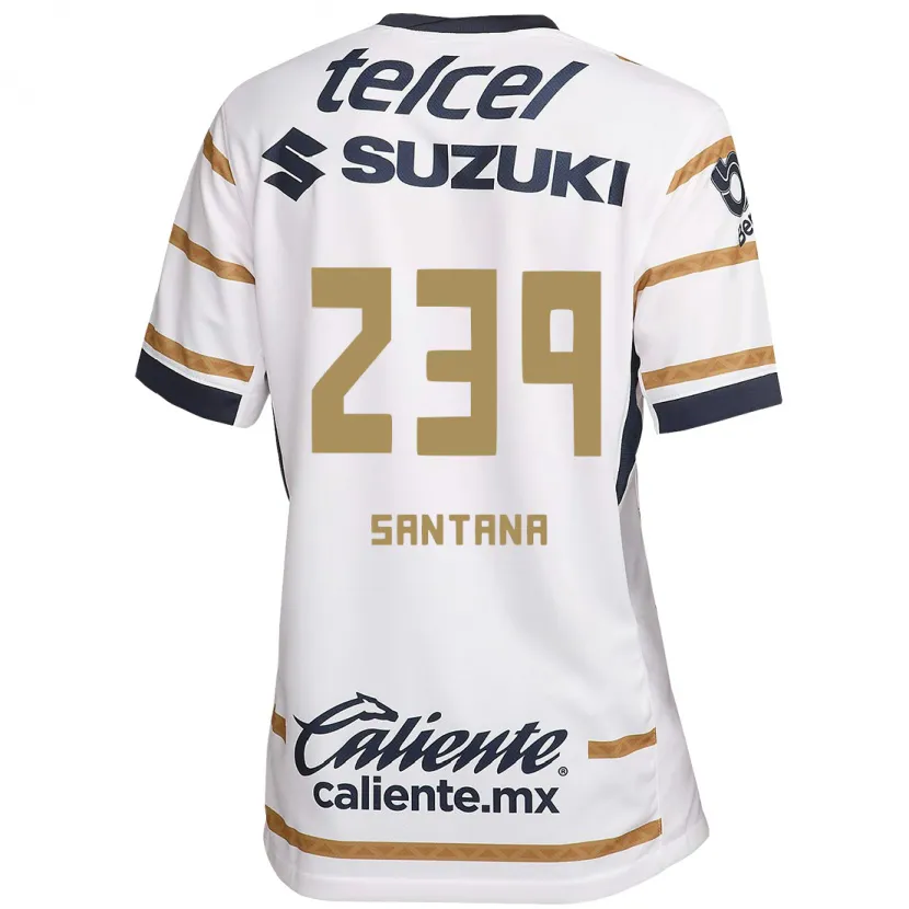 Danxen Kinderen Guillermo Santana #239 Witte Obsidiaan Thuisshirt Thuistenue 2024/25 T-Shirt