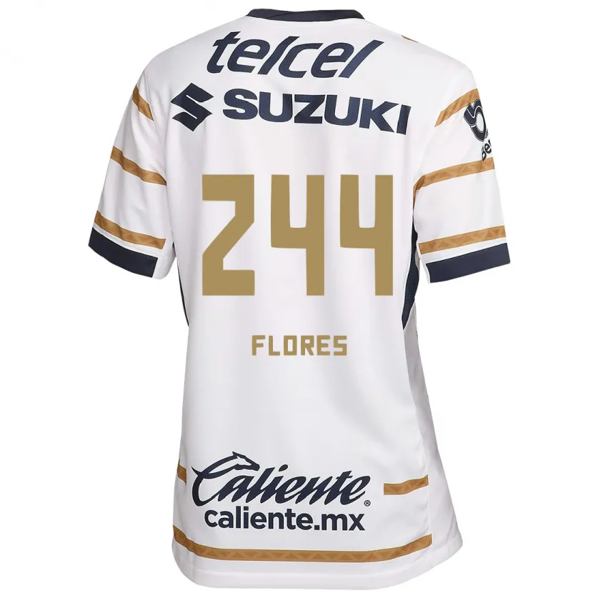 Danxen Kinderen Jonathan Flores #244 Witte Obsidiaan Thuisshirt Thuistenue 2024/25 T-Shirt