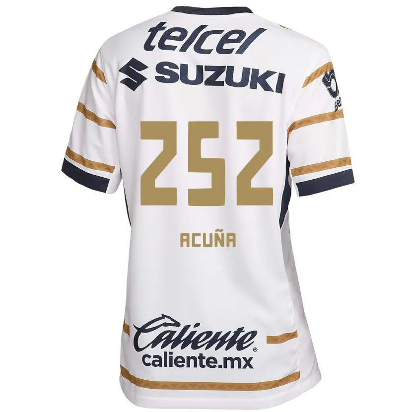 Danxen Kinderen José Acuña #252 Witte Obsidiaan Thuisshirt Thuistenue 2024/25 T-Shirt