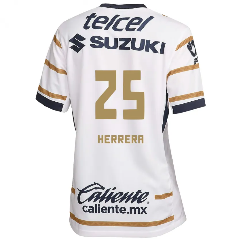 Danxen Kinderen Laura Herrera #25 Witte Obsidiaan Thuisshirt Thuistenue 2024/25 T-Shirt