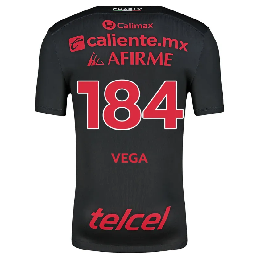 Danxen Kinderen Daniel Vega #184 Zwart Rood Thuisshirt Thuistenue 2024/25 T-Shirt
