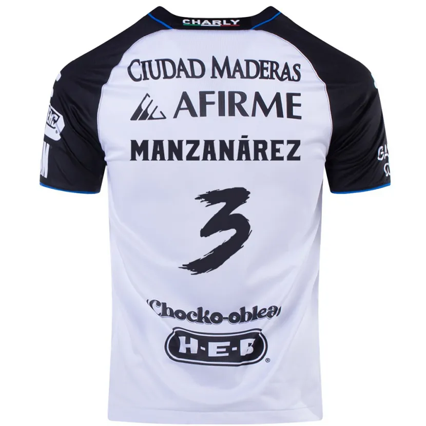 Danxen Kinderen Óscar Manzanárez #3 Zwart Blauw Thuisshirt Thuistenue 2024/25 T-Shirt