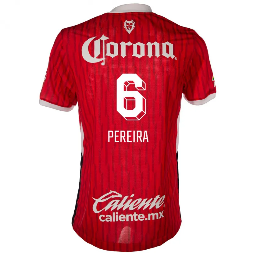 Danxen Kinderen Federico Pereira #6 Rood Wit Thuisshirt Thuistenue 2024/25 T-Shirt
