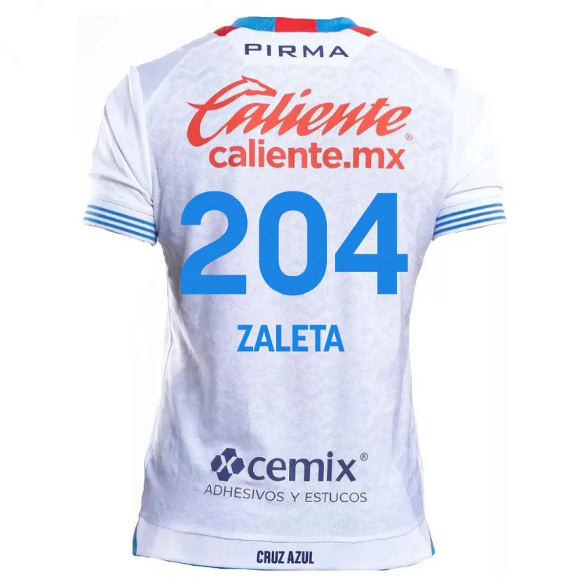 Danxen Kinderen Mauro Zaleta #204 Wit Blauw Uitshirt Uittenue 2024/25 T-Shirt