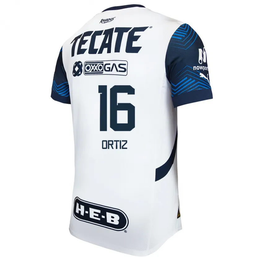 Danxen Kinderen Celso Ortiz #16 Wit Blauw Uitshirt Uittenue 2024/25 T-Shirt