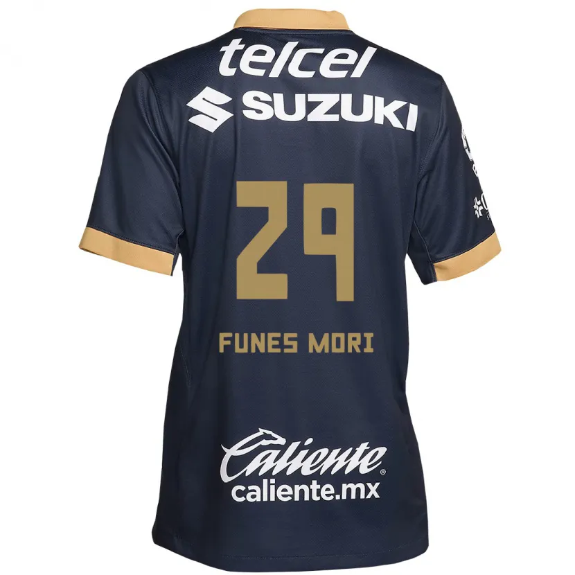 Danxen Kinderen Rogelio Funes Mori #29 Obsidiaan Goud Wit Uitshirt Uittenue 2024/25 T-Shirt