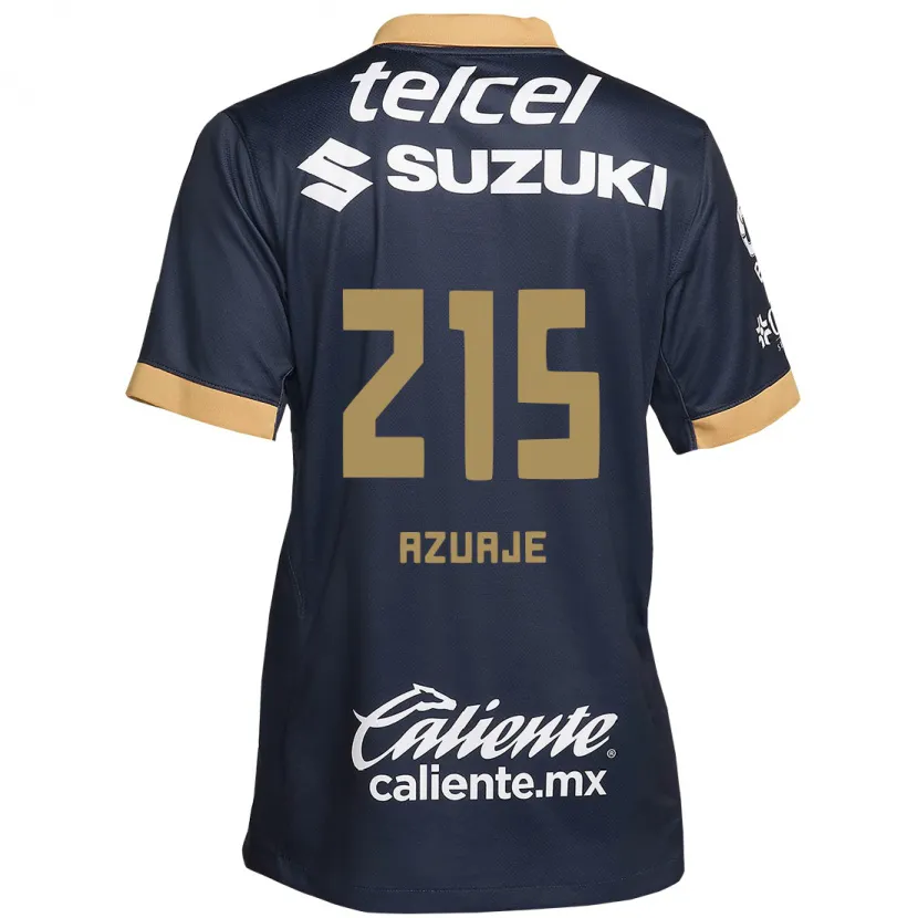 Danxen Kinderen Ángel Azuaje #215 Obsidiaan Goud Wit Uitshirt Uittenue 2024/25 T-Shirt