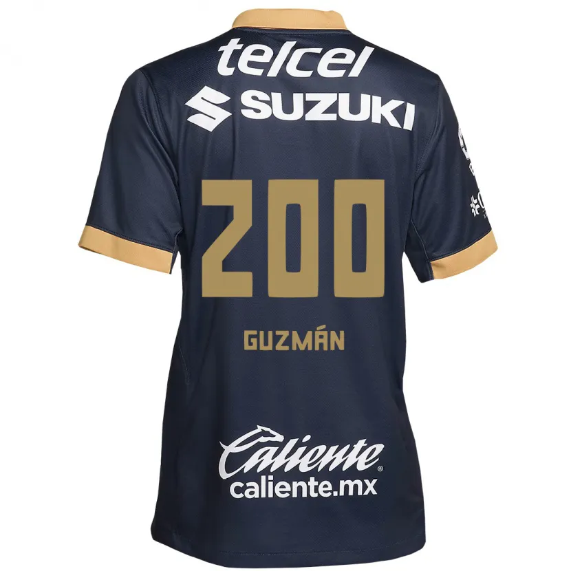 Danxen Kinderen Alan Guzmán #200 Obsidiaan Goud Wit Uitshirt Uittenue 2024/25 T-Shirt