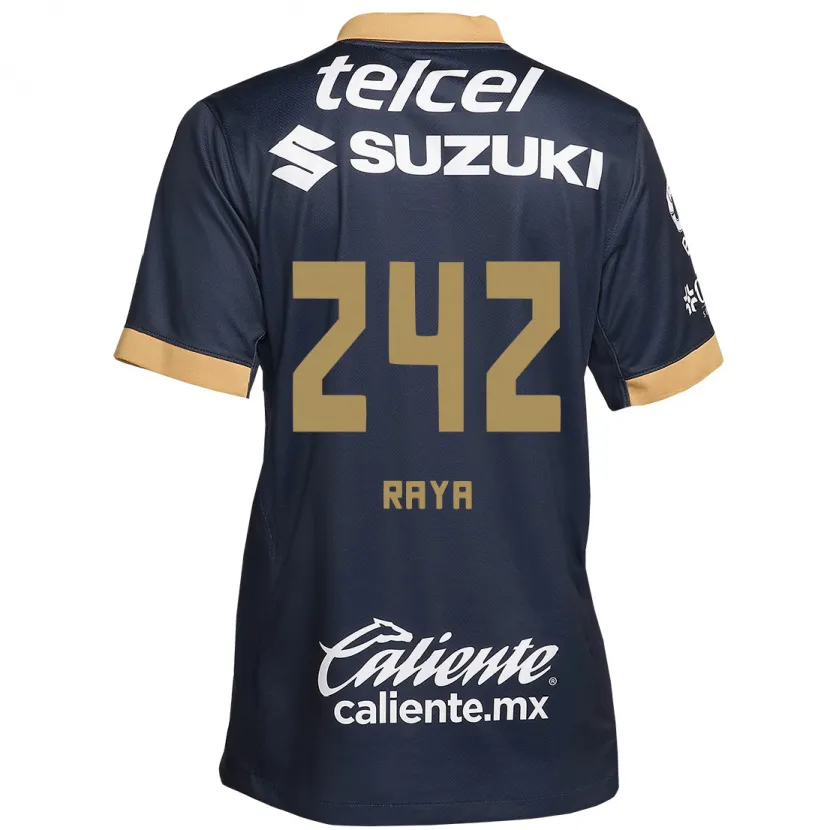 Danxen Kinderen Félix Raya #242 Obsidiaan Goud Wit Uitshirt Uittenue 2024/25 T-Shirt