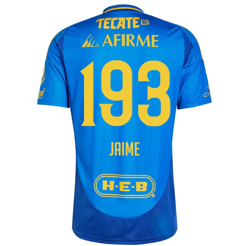 Danxen Kinderen Kenneth Jaime #193 Blauw Geel Uitshirt Uittenue 2024/25 T-Shirt
