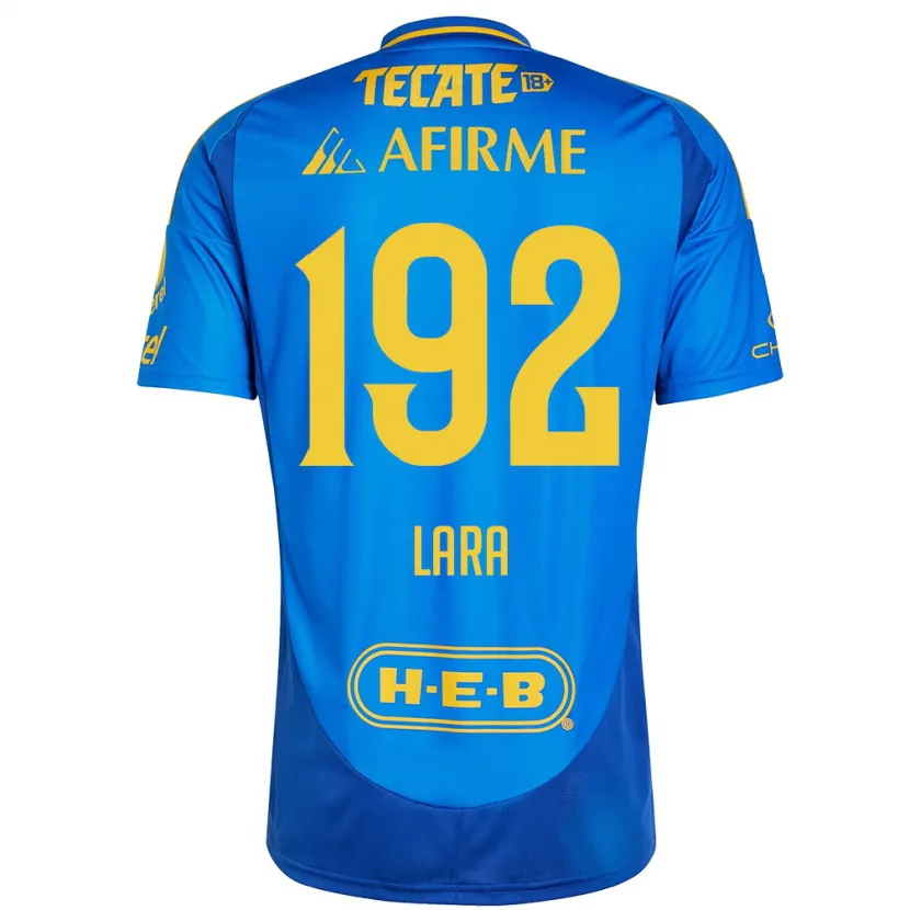 Danxen Kinderen Miguel Lara #192 Blauw Geel Uitshirt Uittenue 2024/25 T-Shirt