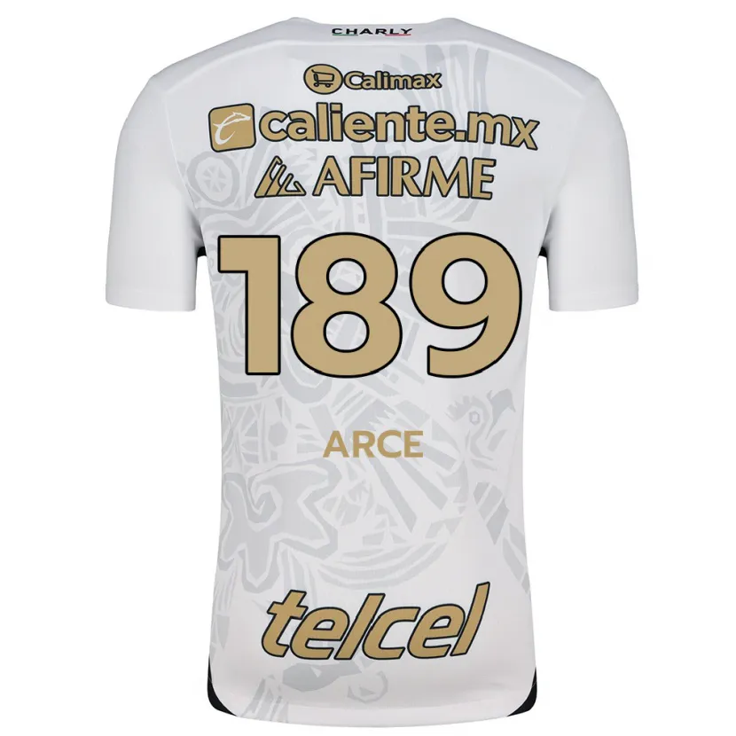 Danxen Kinderen Diego Arce #189 Wit Zwart Uitshirt Uittenue 2024/25 T-Shirt