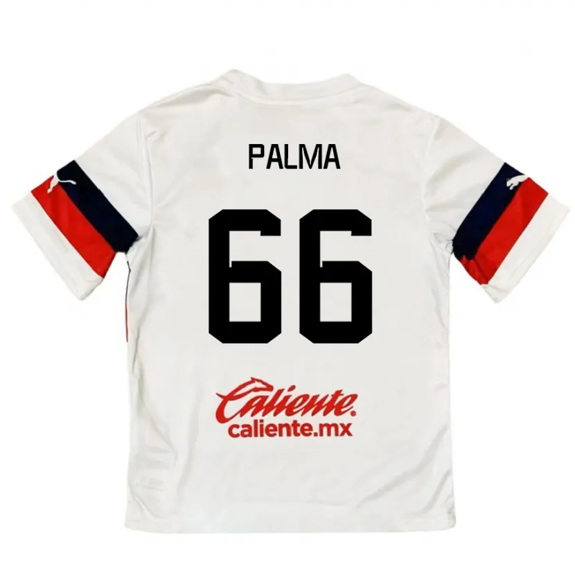 Danxen Kinderen Arturo Palma #66 Wit Rood Uitshirt Uittenue 2024/25 T-Shirt