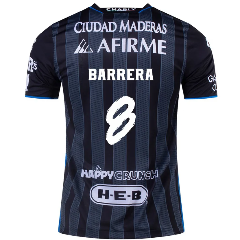 Danxen Kinderen Pablo Barrera #8 Wit Zwart Uitshirt Uittenue 2024/25 T-Shirt