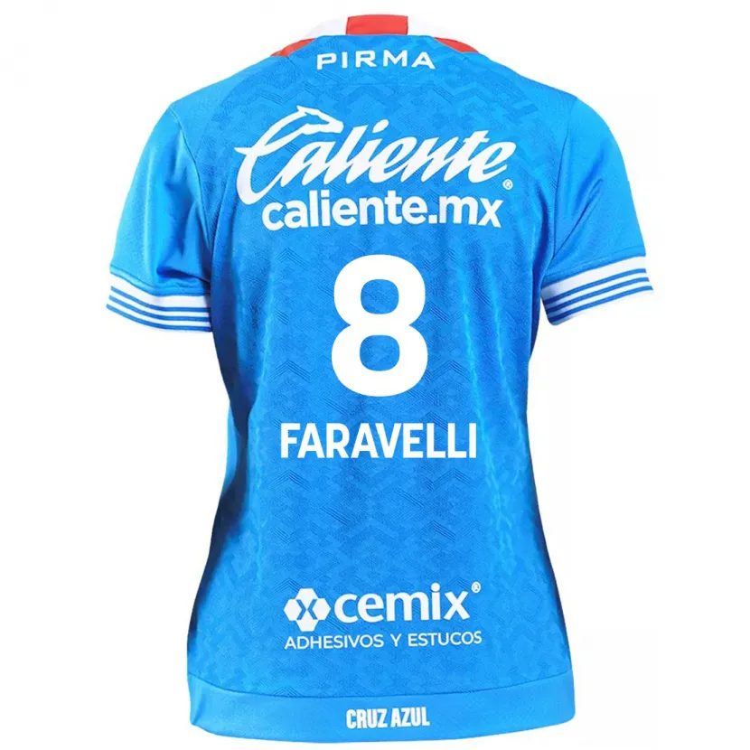 Danxen Heren Lorenzo Faravelli #8 Hemelsblauw Thuisshirt Thuistenue 2024/25 T-Shirt