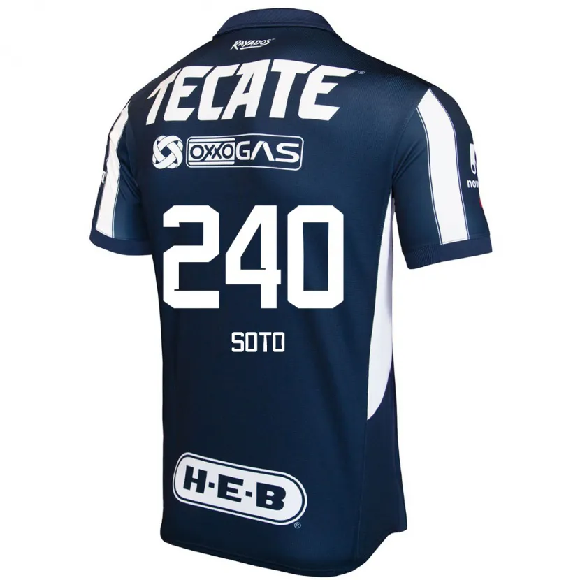 Danxen Heren Óscar Soto #240 Blauw Rood Wit Thuisshirt Thuistenue 2024/25 T-Shirt