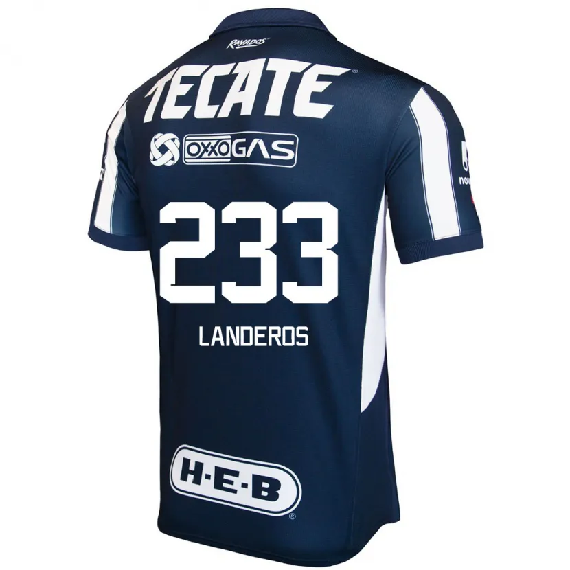 Danxen Heren Jorge Landeros #233 Blauw Rood Wit Thuisshirt Thuistenue 2024/25 T-Shirt