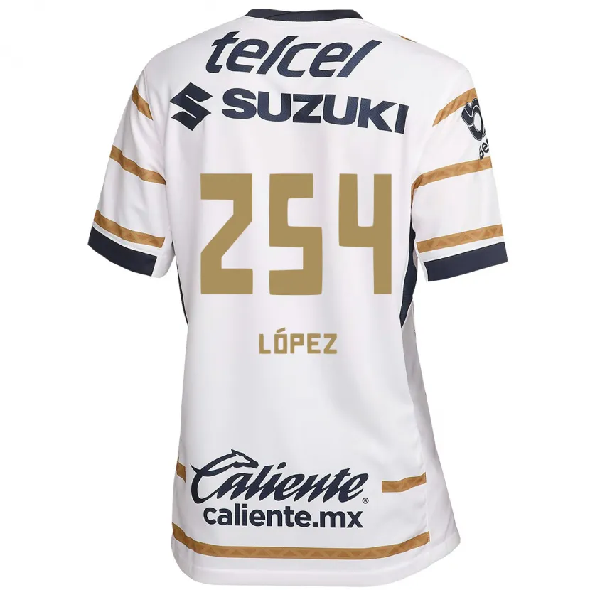 Danxen Heren Santiago López #254 Witte Obsidiaan Thuisshirt Thuistenue 2024/25 T-Shirt
