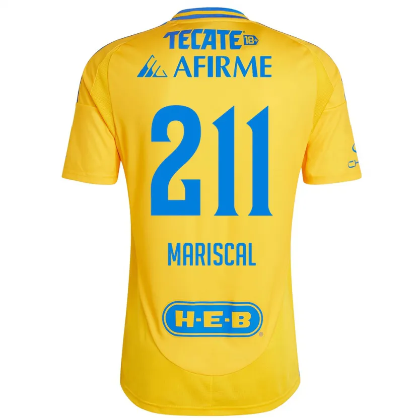 Danxen Heren Kevin Mariscal #211 Goud Geel Thuisshirt Thuistenue 2024/25 T-Shirt