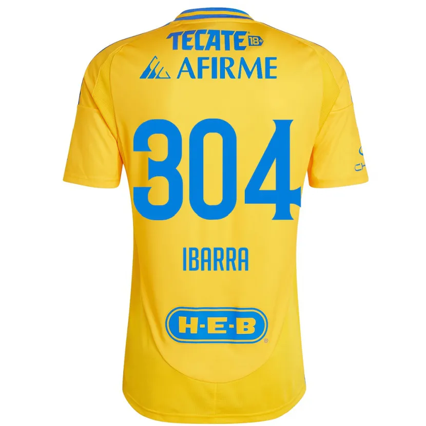 Danxen Heren Luis Ibarra #304 Goud Geel Thuisshirt Thuistenue 2024/25 T-Shirt