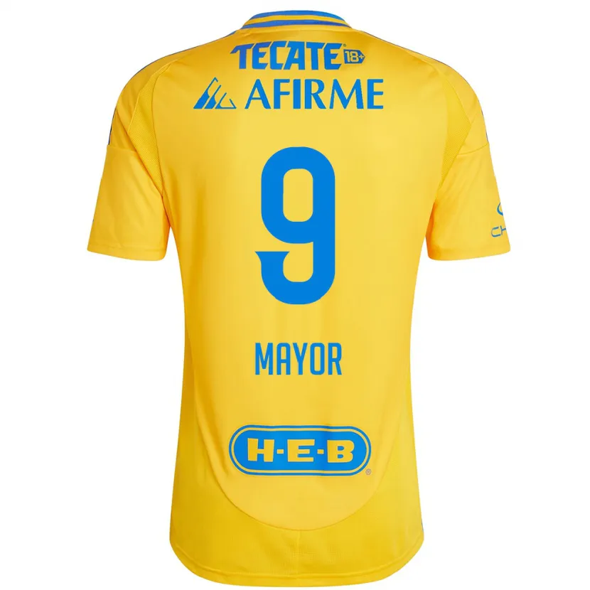 Danxen Heren Stephany Mayor #9 Goud Geel Thuisshirt Thuistenue 2024/25 T-Shirt