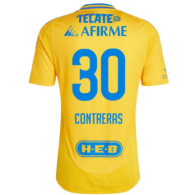 Danxen Heren Lizeth Contreras #30 Goud Geel Thuisshirt Thuistenue 2024/25 T-Shirt