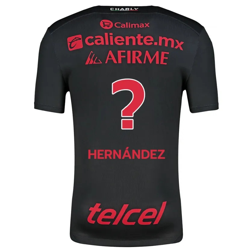 Danxen Heren Betsiel Hernández #0 Zwart Rood Thuisshirt Thuistenue 2024/25 T-Shirt
