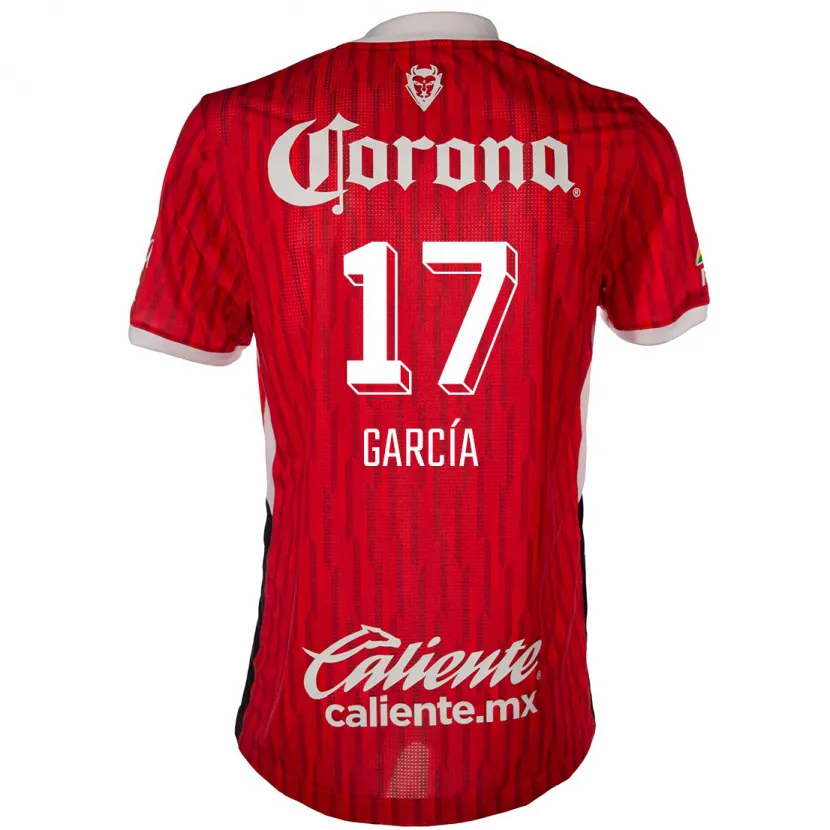 Danxen Heren Brian García #17 Rood Wit Thuisshirt Thuistenue 2024/25 T-Shirt
