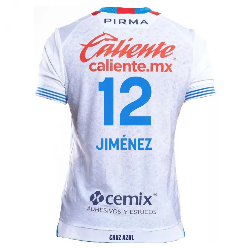 Danxen Heren Luis Jiménez #12 Wit Blauw Uitshirt Uittenue 2024/25 T-Shirt